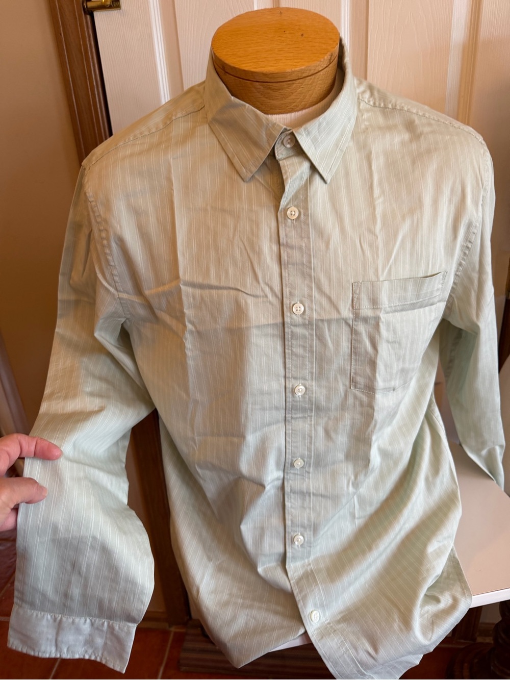 Goodfellow & Co Light Mint Green Long-Sleeve Dress Shirt